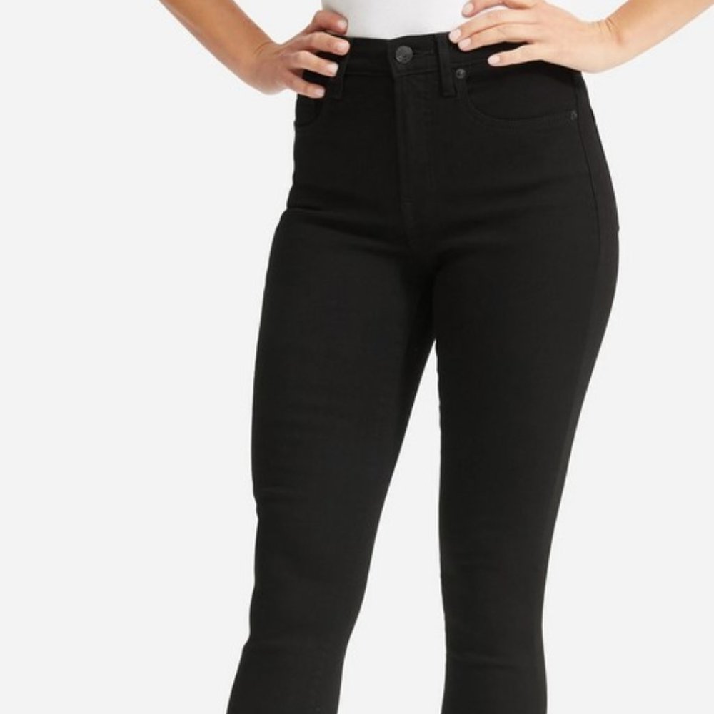 Everlane Authentic Stretch High-Rise Skinny Jeans in Black, size 30